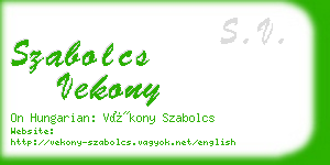 szabolcs vekony business card